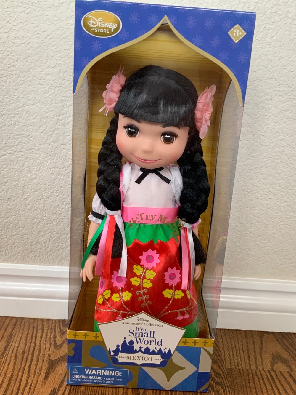 Disney Mexico “It’s a Small World” Animator’s Collection Singing Doll New in Box